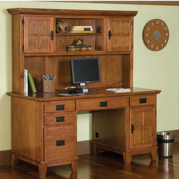 Traditional desk deals with hutch