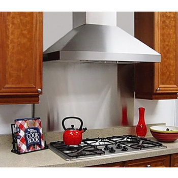 Imperial Wall Pyramid Range Hood with Slim Baffle Filters & 7", 8", or 10" Round Duct/ Transition, 675 - 900 CFM, Stainless Steel