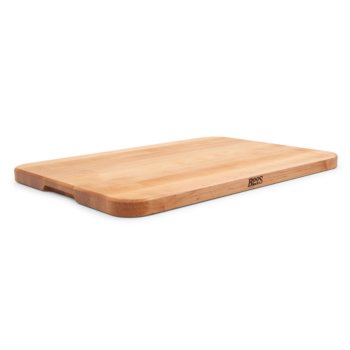 John Boos 4-Cooks Beveled Edge Cutting Board, Reversible with Finger Grip Cut-Out in Northern Hard Rock Maple, 20" W x 14" D, 1" Thickness