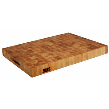 John Boos Chopping Block Collection Reversible 24'' x 18'' x 2-1/4'' with Grips, Maple End Grain