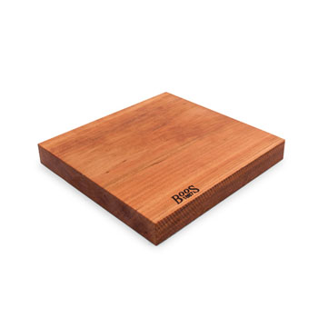 John Boos American Cherry Rustic-Edge Design Reversible Cutting Board, 13"W x 12"D x 1-3/4"H