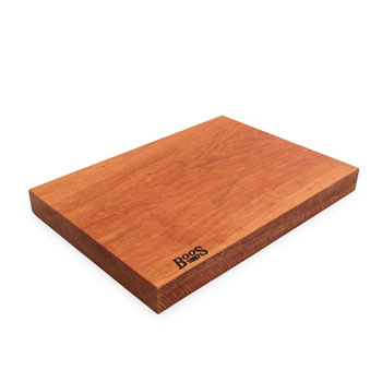 John Boos American Cherry Rustic-Edge Design Reversible Cutting Board, 17"W x 12"D x 1-3/4"H
