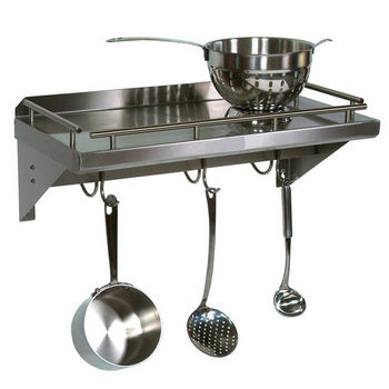 JB-GRWS - Cucina Mensola Grande w/Pot Rack & Hooks