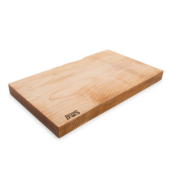 John Boos Northern Hard Rock Maple Rustic-Edge Design Reversible Cutting Board, 21"W x 12"D x 1-3/4"H