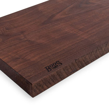 John Boos Black American Walnut Rustic-Edge Design Reversible Cutting Board