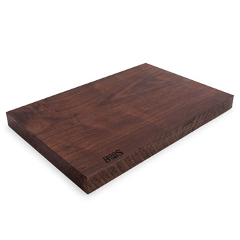 John Boos Black American Walnut Rustic-Edge Design Reversible Cutting Board, 21"W x 12"D x 1-3/4"H