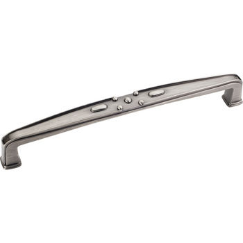 Jeffrey Alexander Milan 2 Collection 6-13/16'' W Decorated Cabinet Pull in Brushed Pewter