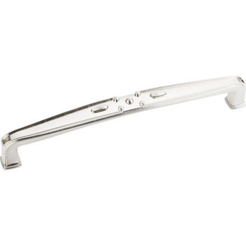 Jeffrey Alexander Milan 2 Collection 6-13/16'' W Decorated Cabinet Pull in Satin Nickel