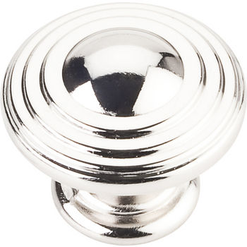 Jeffrey Alexander Bremen 2 Collection 1-1/4" Diameter Round Ring Cabinet Knob in Polished Nickel