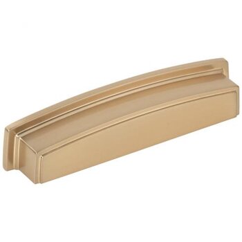 Jeffrey Alexander Renzo Collection 5-7/8" W Square Cabinet Cup Pull, Square to Center 128 mm (5"), Satin Bronze