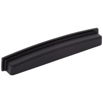 Jeffrey Alexander Renzo Collection 8-3/8" W Square Cabinet Cup Pull, Square to Center 192 mm (7-1/2"), Matte Black