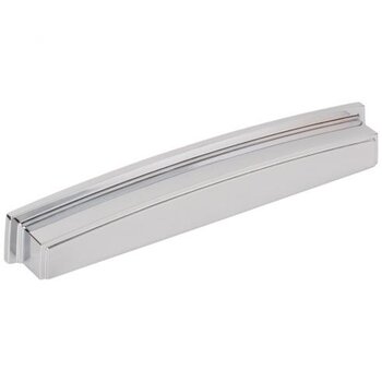 Jeffrey Alexander Renzo Collection 8-3/8" W Square Cabinet Cup Pull, Square to Center 192 mm (7-1/2"), Polished Chrome