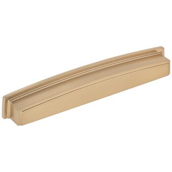 Jeffrey Alexander Renzo Collection 8-3/8" W Square Cabinet Cup Pull, Square to Center 192 mm (7-1/2"), Satin Bronze