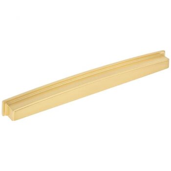 Jeffrey Alexander Renzo Collection 12-7/8" W Square Cabinet Cup Pull, Square to Center 305 mm (12"), Brushed Gold