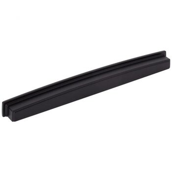 Jeffrey Alexander Renzo Collection 12-7/8" W Square Cabinet Cup Pull, Square to Center 305 mm (12"), Matte Black