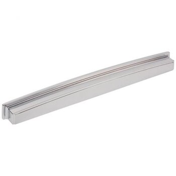 Jeffrey Alexander Renzo Collection 12-7/8" W Square Cabinet Cup Pull, Square to Center 305 mm (12"), Polished Chrome