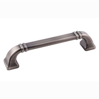 Jeffrey Alexander Ella Collection 5-13/16" W Decorative Cabinet Pull in Brushed Pewter, Center to Center: 128mm (5")