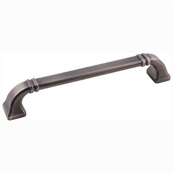 Jeffrey Alexander Ella Collection 7-1/16" W Decorative Cabinet Pull in Brushed Pewter, Center to Center: 160mm (6-1/4")