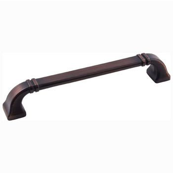 Jeffrey Alexander Ella Collection 7-1/16" W Decorative Cabinet Pull in Brushed Oil Rubbed Bronze, Center to Center: 160mm (6-1/4")