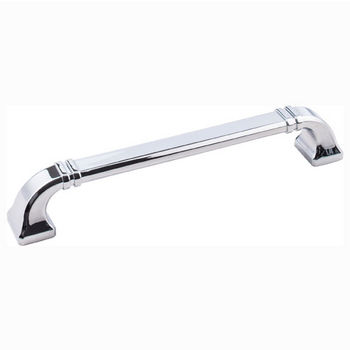 Jeffrey Alexander Ella Collection 7-1/16" W Decorative Cabinet Pull in Polished Chrome, Center to Center: 160mm (6-1/4")