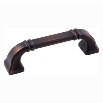 Jeffrey Alexander Ella Collection 4-1/2" W Decorative Cabinet Pull in Brushed Oil Rubbed Bronze, Center to Center: 96mm (3-3/4")