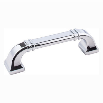 Jeffrey Alexander Ella Collection 4-1/2" W Decorative Cabinet Pull in Polished Chrome, Center to Center: 96mm (3-3/4")