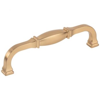 Jeffrey Alexander Audrey Collection 5-9/16" W Square Cabinet Cup Pull, Square to Center 128 mm (5"), Satin Bronze