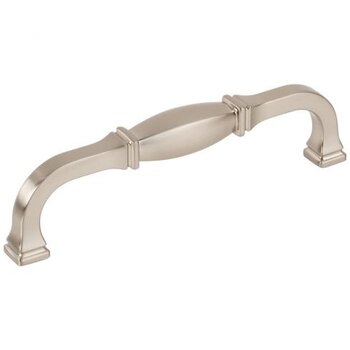 Jeffrey Alexander Audrey Collection 5-9/16" W Square Cabinet Cup Pull, Square to Center 128 mm (5"), Satin Nickel