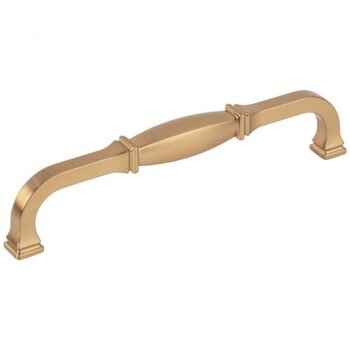 Jeffrey Alexander Audrey Collection 6-13/16" W Square Cabinet Cup Pull, Square to Center 160 mm (6-1/4"), Satin Bronze
