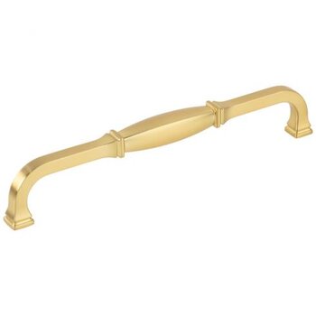 Jeffrey Alexander Audrey Collection 8-1/16" W Square Cabinet Cup Pull, Square to Center 192 mm (7-1/2"), Brushed Gold