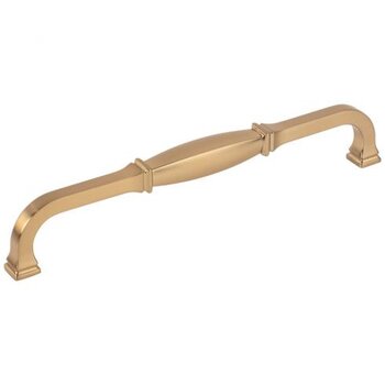 Jeffrey Alexander Audrey Collection 8-1/16" W Square Cabinet Cup Pull, Square to Center 192 mm (7-1/2"), Satin Bronze