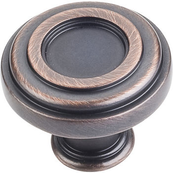 Jeffrey Alexander Lafayette Collection 1-3/8" Diameter Circle Cabinet Knob in Brushed Oil Rubbed Bronze