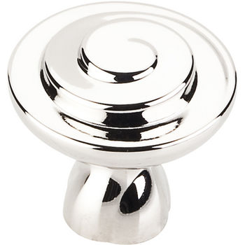 Jeffrey Alexander Duval Collection 1-1/4'' W Scroll Cabinet Knob in Polished Nickel