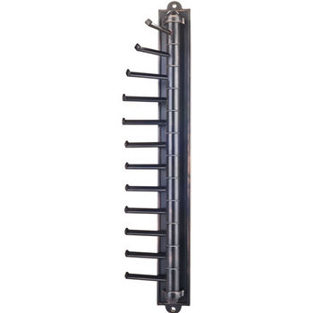 Screw Mounted Cascading Tie/ Scarf Rack, Brushed Oil Rubbed Bronze, Holds 12 ties/scarfs, 1-1/2"W x 2-7/8"D x 10-1/4"H