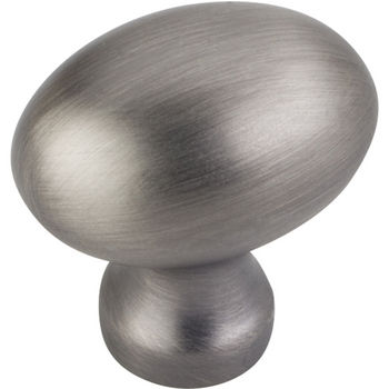 Jeffrey Alexander Bordeaux Collection 1-3/16'' W Football Cabinet Knob in Brushed Pewter