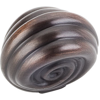 Jeffrey Alexander Lille Collection 1-3/8'' Diameter Palm Leaf Large Round Cabinet Knob in Brushed Oil Rubbed Bronze