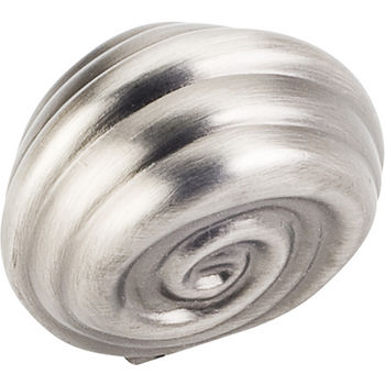 Jeffrey Alexander Lille Collection 1-1/4'' Diameter Palm Leaf Small Round Cabinet Knob in Brushed Pewter