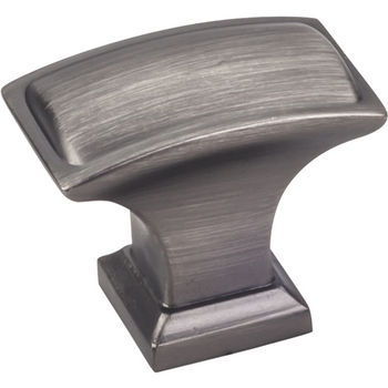 Jeffrey Alexander Annadale Collection 1-1/2'' W Oblong Pillow Cabinet Knob in Brushed Pewter