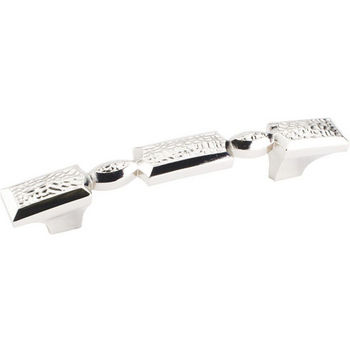 Jeffrey Alexander Solana Collection 6'' W Hammered Texture Cabinet Pull in Polished Nickel