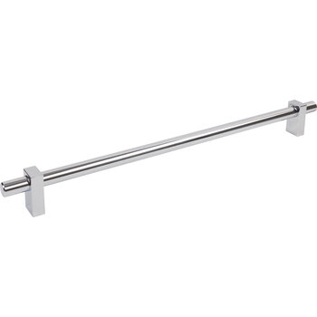 Jeffrey Alexander Larkin Collection Appliance Pull in Polished Chrome, 20-3/8'' W x 2-3/16'' D, Center to Center: 18'' (457.2mm)