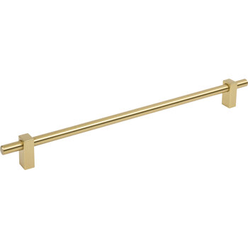 Jeffrey Alexander Larkin Collection Appliance Pull in Brushed Gold, 14-3/8'' W x 1-7/16'' D, Center to Center: 305mm (12'')