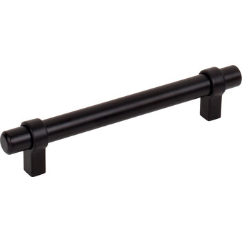 Jeffrey Alexander Key Grande Collection 6-5/8'' W Bar Cabinet Pull in Matte Black, 128mm (5'') Center-to-Center, Product Angle View