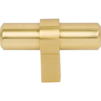 Jeffrey Alexander Key Grande Collection 2'' W Cabinet ''T'' Knob in Brushed Gold, Product View