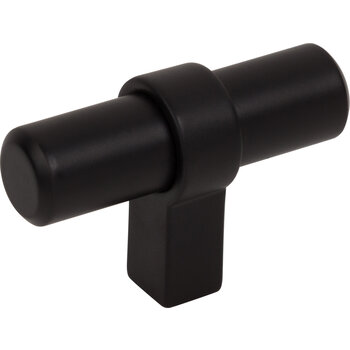 Jeffrey Alexander Key Grande Collection 2'' W Cabinet ''T'' Knob in Matte Black, Product Angle View