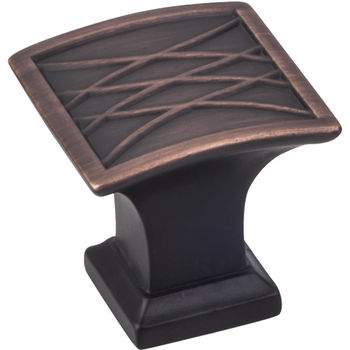 Jeffrey Alexander Aberdeen Collection 1-1/4'' W Square Lined Cabinet Knob in Brushed Oil Rubbed Bronze