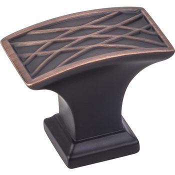 Jeffrey Alexander Aberdeen Collection 1-1/2'' W Square Lined Cabinet Knob in Brushed Oil Rubbed Bronze