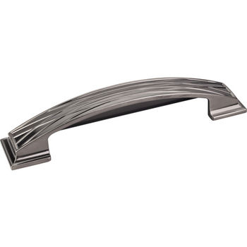 Jeffrey Alexander Aberdeen Collection 6-1/4'' W Lined Cup Cabinet Pull in Brushed Black Nickel