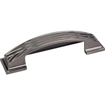 Jeffrey Alexander Aberdeen Collection 5'' W Lined Cup Cabinet Pull in Brushed Black Nickel