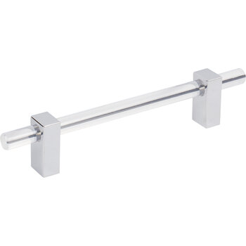 Jeffrey Alexander Spencer Collection Cabinet Bar Pull in Polished Chrome, 7-3/8'' W x 1-7/16'' D, Center to Center: 128mm (5-1/16'')