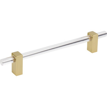 Jeffrey Alexander Spencer Collection Cabinet Bar Pull in Brushed Gold, 8-11/16'' W x 1-7/16'' D, Center to Center: 160mm (6-5/16'')